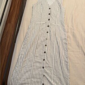 ASOS Gray Striped Maxi Dress